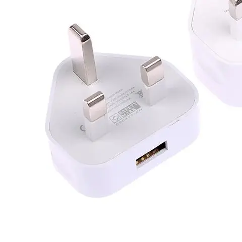Universal UK Plug 3 Pin Wall Charger Adapter With 1/2 USB Ports Charging For Iphone 11 For Samsung/Huawei Charging Charger
