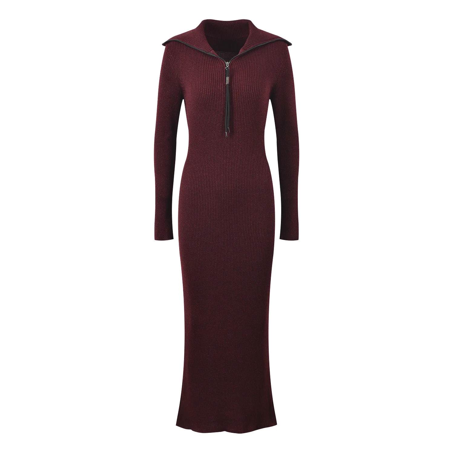 Versão high-end europeu sle luxo malha lã camisola dr bla longo sve fino ajuste camada base dr faion feminino