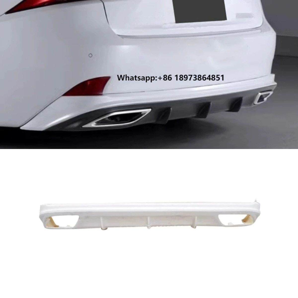 

Car Rear Bumper Lip Spoiler Splitter Deflector Real Carbon Fiber For Lexus IS300 IS200t 2013-2015 Body Kit Car Accessories