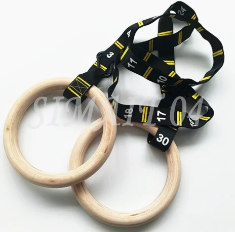 Weight fitness training gymnastics rings gym rings adjustable digital strap pull ring suit workout
