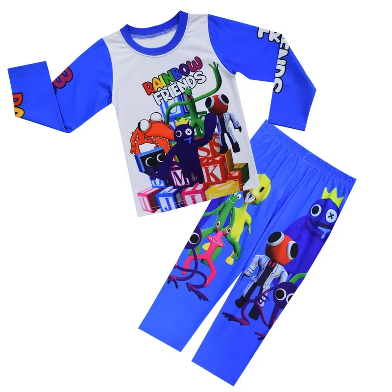 

New Rainbow Friends Children Pajamas Boys Clothes Tops Pants 2pcs Set Cartoon Sleepwear Kids Pajamas Girls Toddler Baby Pyjama