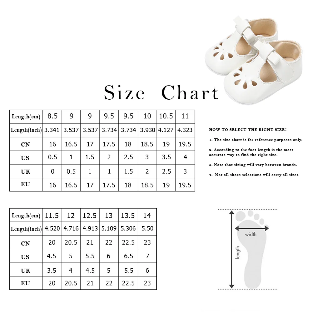 طفل الصنادل جوفاء الأبيض Prewalker طفلة أحذية مقاومة للانزلاق الصيف الربيع صنادل أطفال الفتيات الصغيرات 13 سنتيمتر 9-18 أشهر
