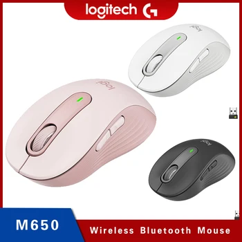로지텍 M650 블루투스 무선 마우스, 소형 및 중형, PC, Mac, 멀티 디바이스, 크롬북용 무음 클릭 마우스, 정품