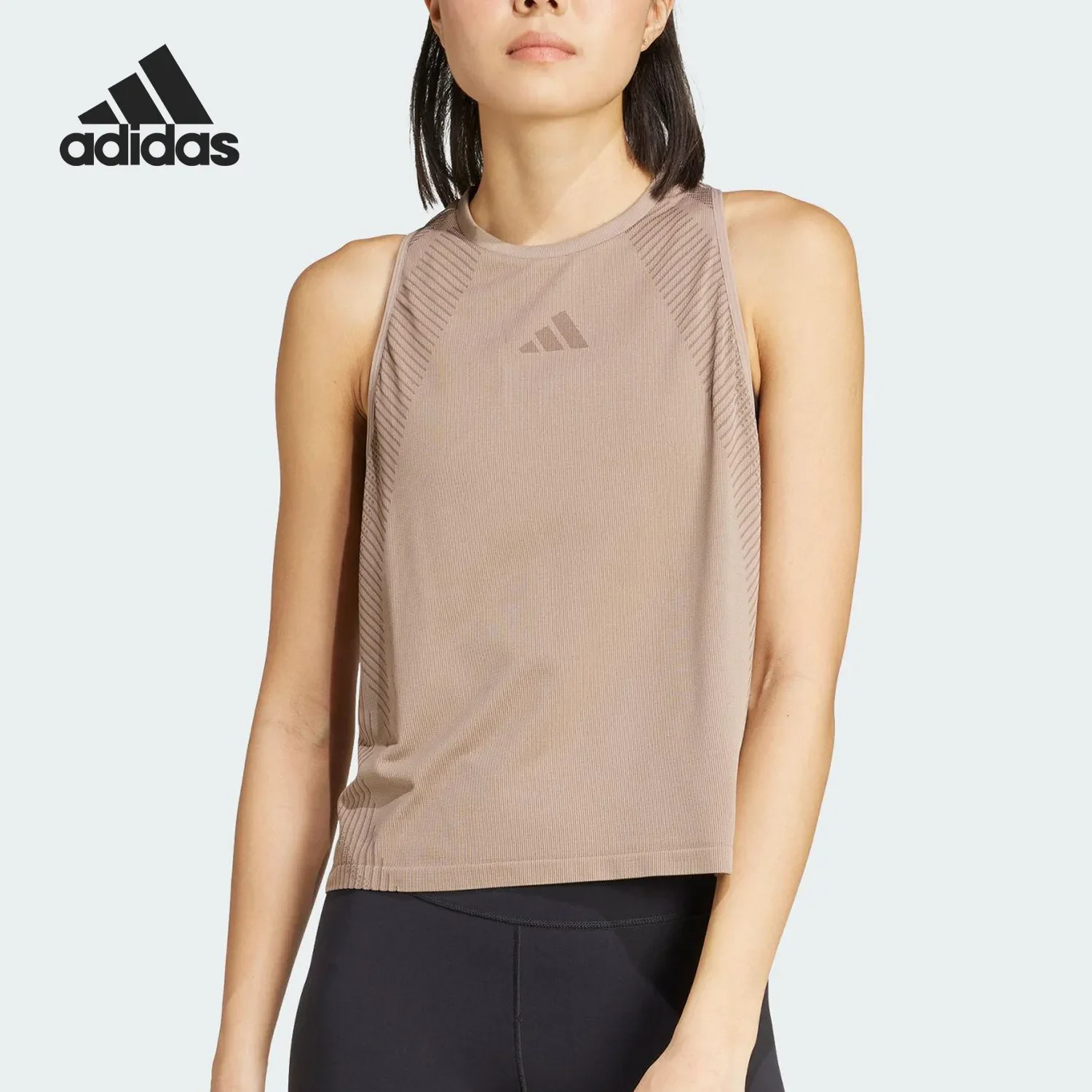 

Adidas Summer Women's Sports Fitness Crew Neck Simple Vest T-Shirt JX0564