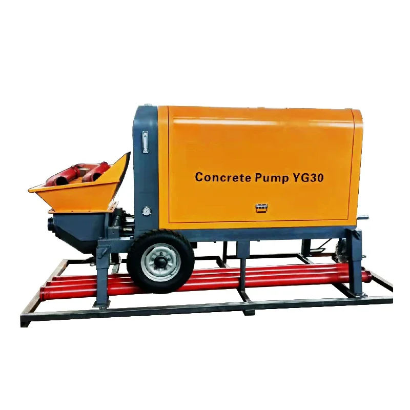 

Good Quality Trailer Mixers with Pump Concrete Mixing Pump Small Mini Concrete Pump Machine Diesel