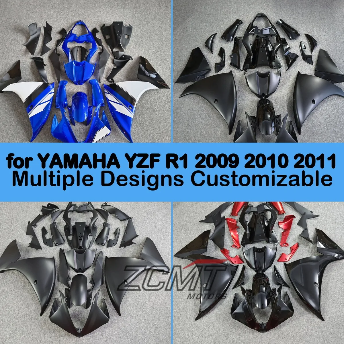 For YAMAHA For YZF For R1 2009 2010 2011 Prime Motorcycle Fairing Kit Injection ABS Plastic Bodywork Cowling Set