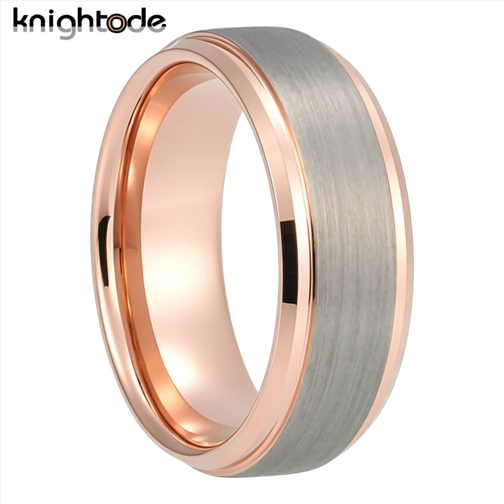 6mm/8mm Tungsten Steel Couple Rings Silver Brushed Engagement Wedding Band for Men And Women Anniversary Jewelry Gift