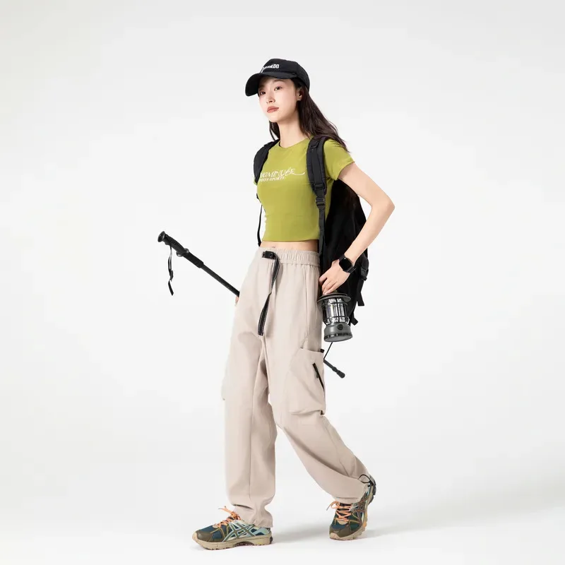 남성용 트렌디하고 다재다능한 루즈 캐주얼 바지 새로운 가을 스타일 아메리칸 하이 스트리트 패션 작업복 바지 단색