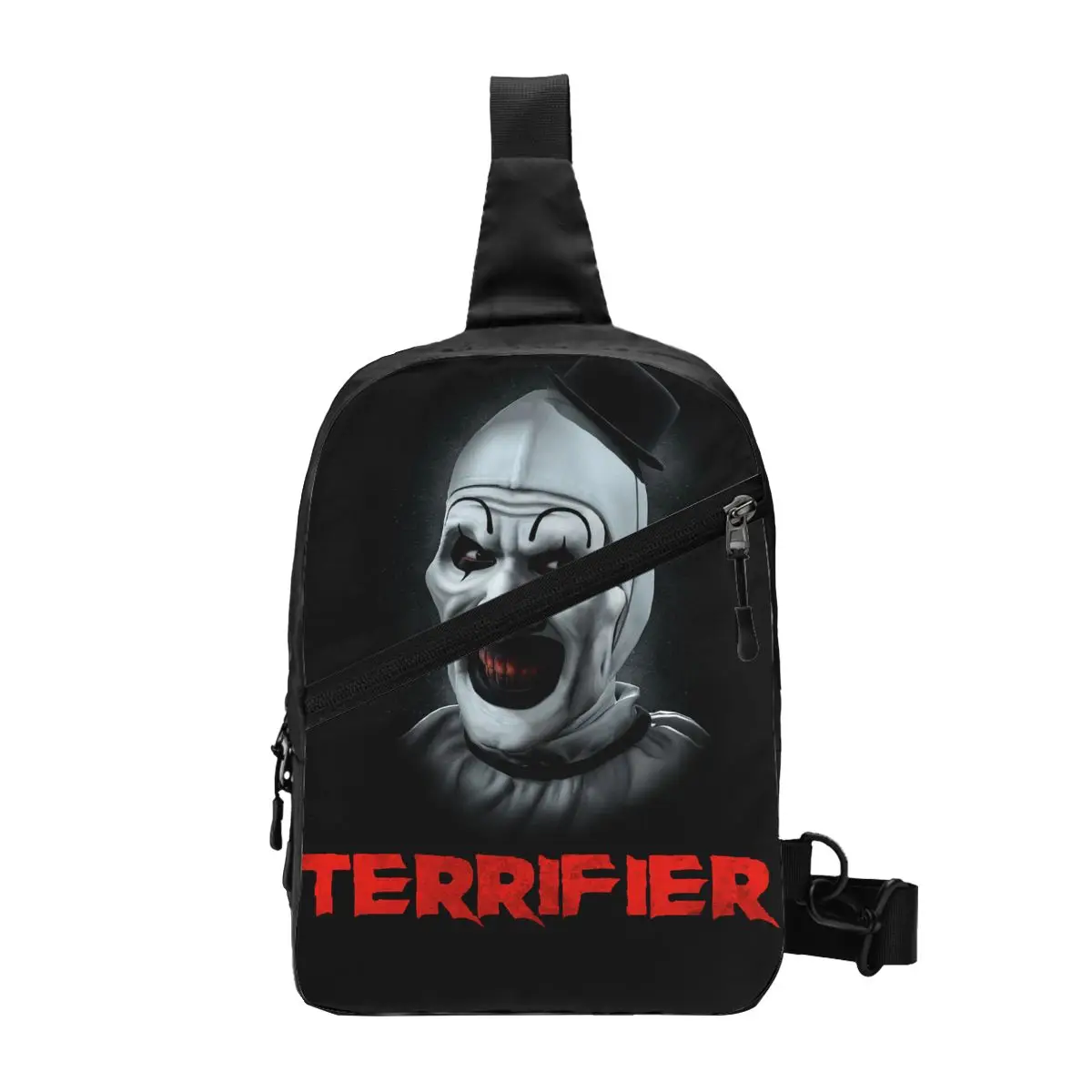 Fashion Horror Clown Halloween Movie Terrifier Crossbody Sling Backpack Men Shoulder Chest Bags for Camping Biking