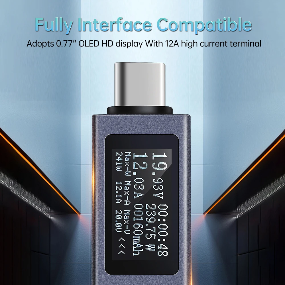 KWS-2301C متعددة الوظائف شاشة ديجيتال تيار مستمر الجهد مقياس التيار الكهربائي الطاقة متر نوع-c هاتف محمول شحن تستر تيار مستمر 4-30 فولت 0-12A #2