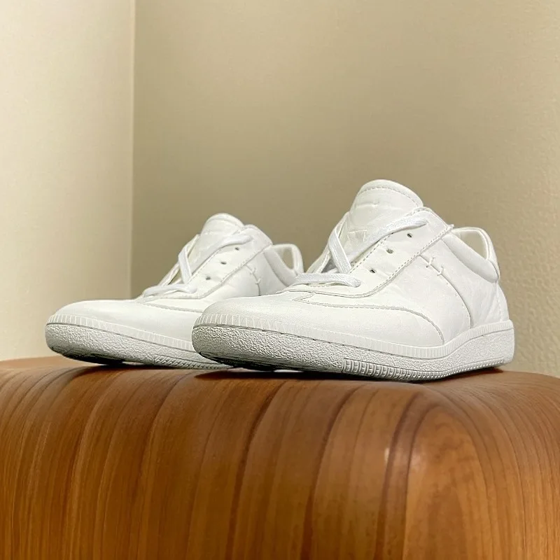 

Luxury High-end Genuine Leather Casual Sports Board Shoes Mens Flats Cowhide Comfortable White Derby Leather Shoes Male Sneakers