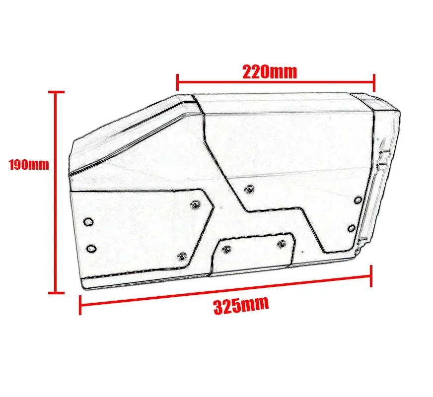 Kotak alat aluminium dekoratif untuk BMW R1200GS R1250GS F750GS R 1200 GS LC 2004-2024 kotak alat 4.2 liter kotak alat braket sisi kiri