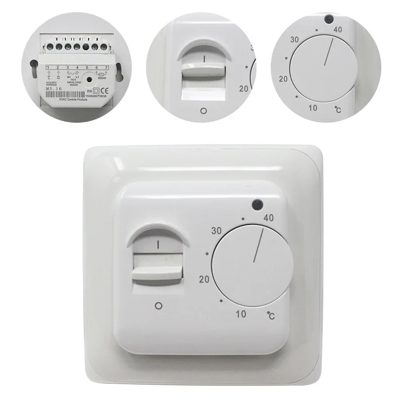 Electric Floor Heating Room Thermostat Temperature Controller Warm Regulator 220V 230V 16A NTC Sensor Programmable Universal