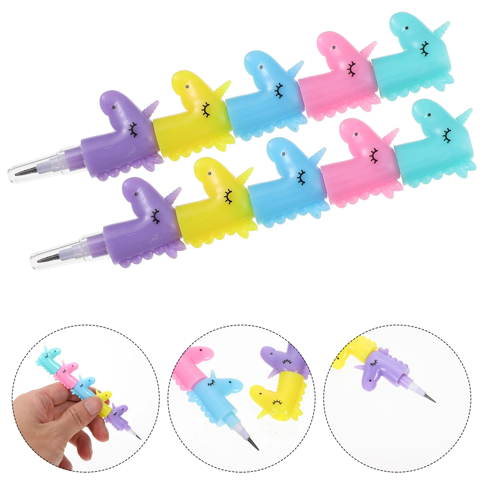 

8 Pcs Pencil Kids Writing Pencils for Lovely Stacking Abs Unicorns Student Lead