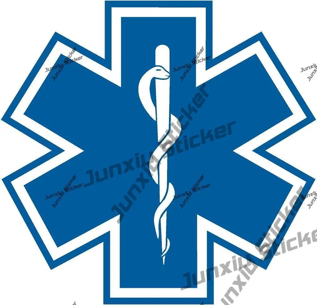 Star of Life EMS Emergency Medical Services Emt Sticker Self Adhesive Symbol Vinyl Decal Accessories Cover Scratches Exterior