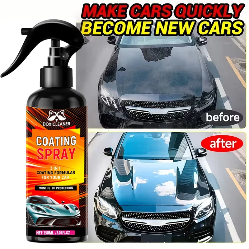 

DOXICLEANER 3-в-1 Высокая защита Быстродействующий спрей для покрытия автомобиля | Многофункциональное средство для ремонта покрытия, спрей для керамического покрытия автомобиля,