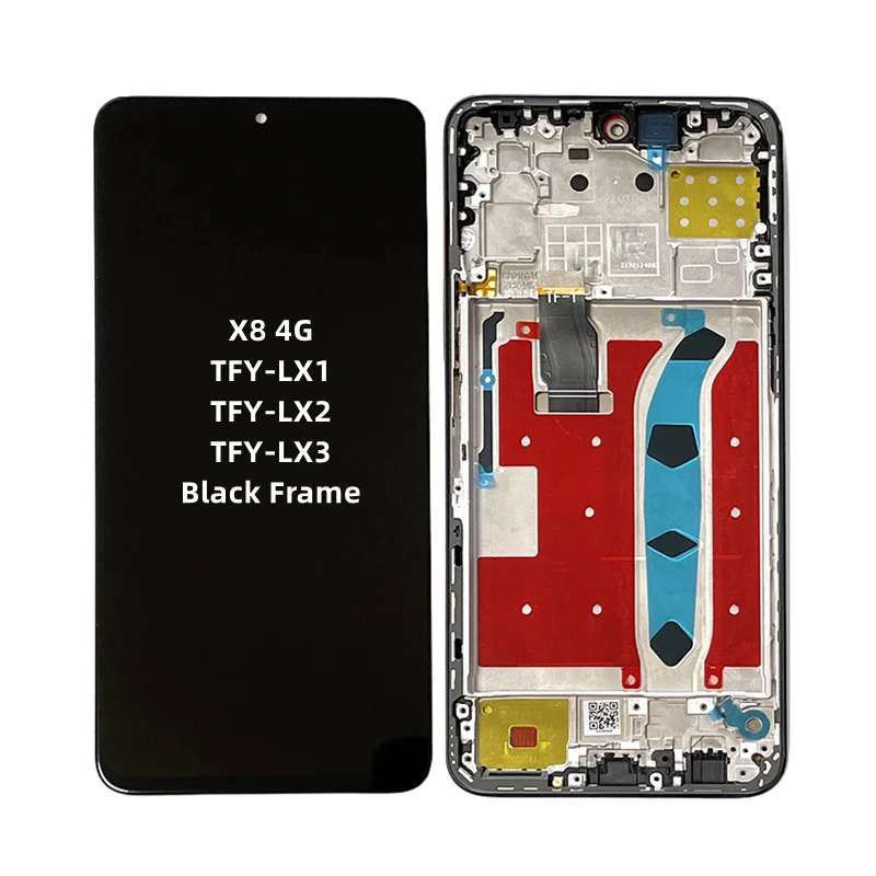 For Huawei Honor X8 4G TFY-LX1 LX2 LX3 LCD Original With frame Mobile Phone Display Touch Screen Digitizer Assembly Replacement