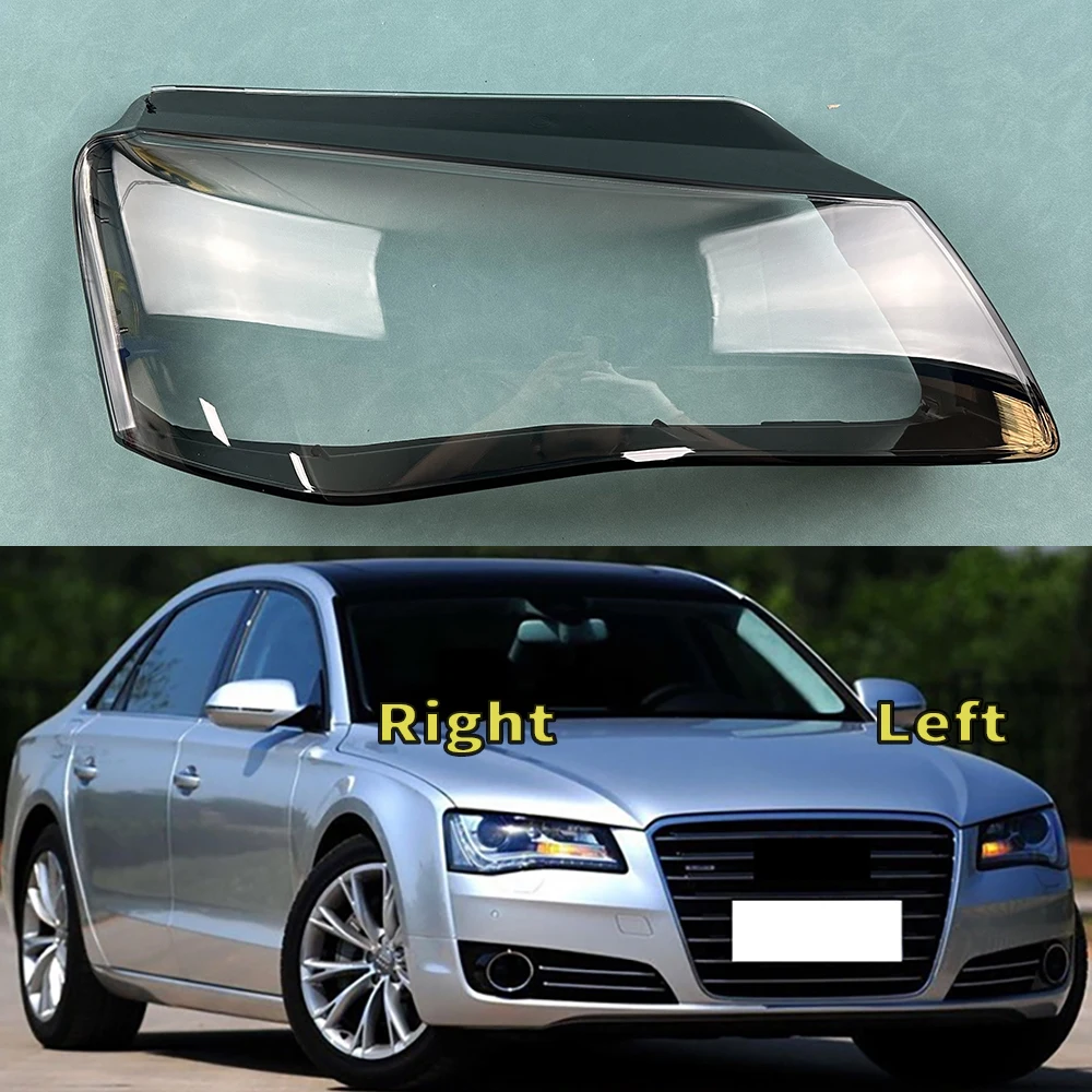 Lamp For Audi A8 D4 2011 2012 2013 Front Headlight Shell Transparent Headlamp Cover Shade Plexiglass Replace Original Lampshdade