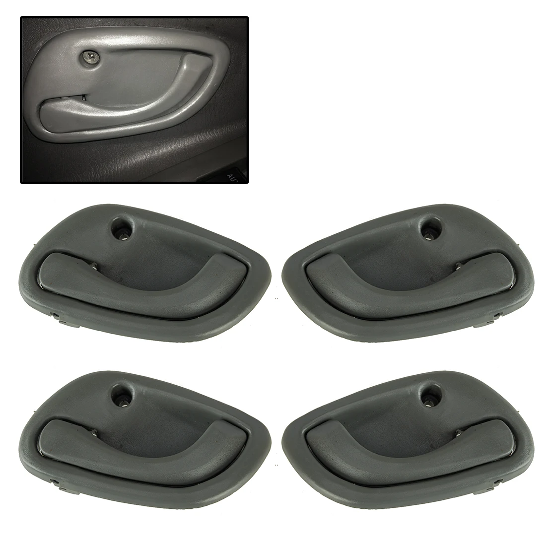 Poignée de porte intérieure grise en plastique 8311060G01 8313060G01 compatible avec Chevrolet Tracker Suzuki Baleno Esteem Grand Vitara 1999-2001