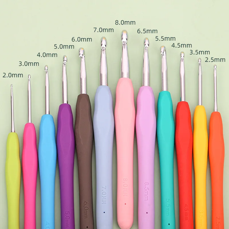 2-10 مللي متر المطاط مقبض الكروشيه السنانير الإبر قبضة مقبض مريح DIY بها بنفسك متماسكة نسج الحرفية الغزل أدوات خياطة الكروشيه إبر الحياكة