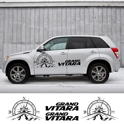 Car Door Side Stickers For Suzuki Grand Vitara 1990 2017 2020 2022 Compass Geaphics Vinyl Film Decal Decoration Auto Accessories