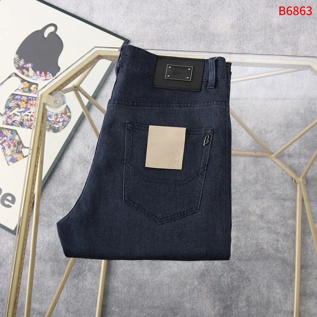 BLLIYOSS BILLIONAIRE Jeans Thin Cotton Men 2025 Spring Summer New Casual Embroidery breathable outdoors Big size 30-40 Pants