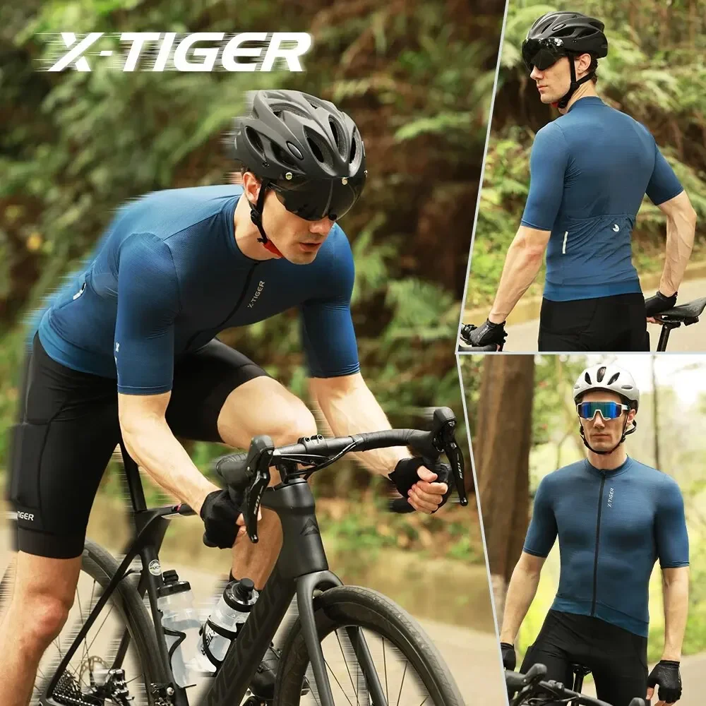 X-TIGER Bicycle cycling clothing men's summer mountain bike short-sleeved professional cycling clothing mountaineering clothing