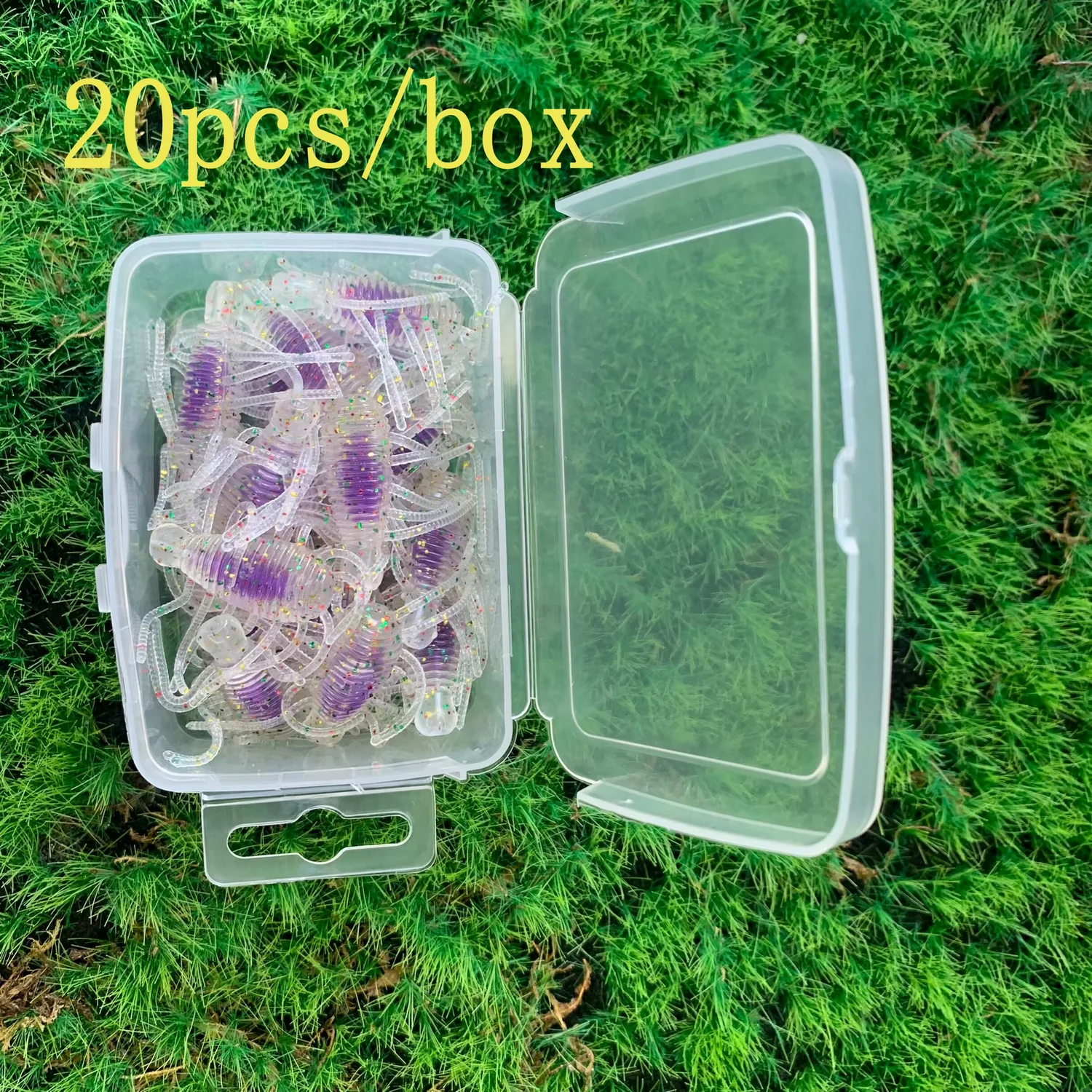 Johncoo Fishing lure floating worm lure 2.7cm 1.28g Small lure for trout Floating insect lure and Ajing fishing lure 20pcs/ box