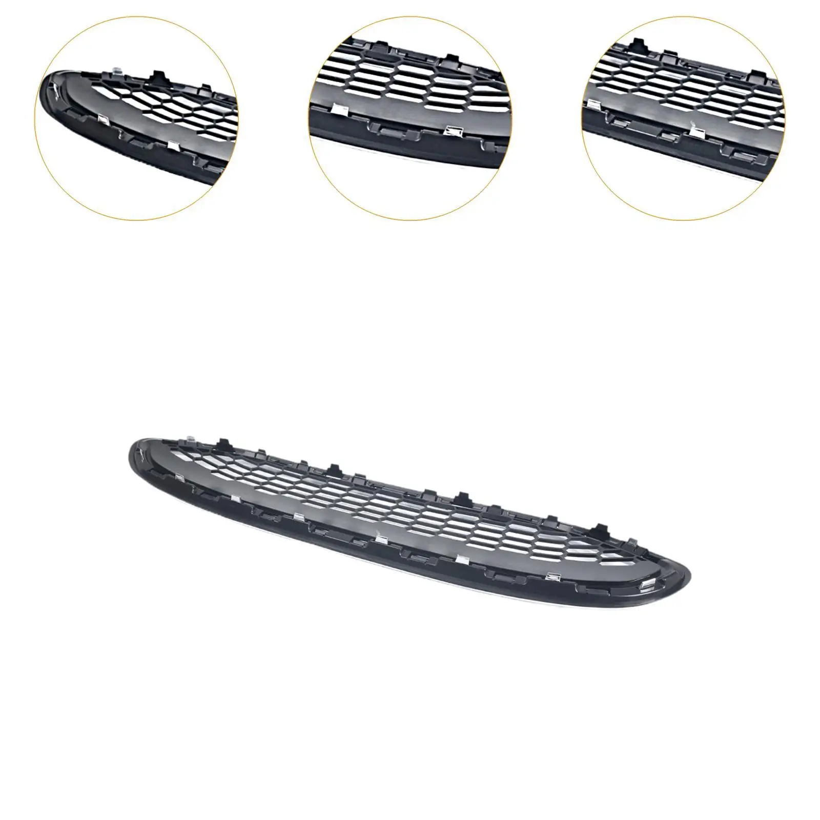 Front Center Grille Grill D2bz17E810AA Auto Accessories Easy to Install Sturdy Replaces for Ford(US Model) 2014-2019 Fiesta