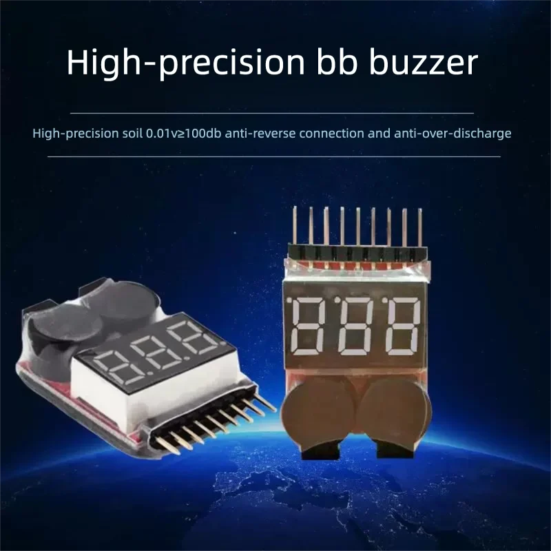 1PCS RC Voltage Display Battery Low Alarm Buzzer BX100 1S-8S Meter Tester Lipo Battery Monitor For RC Car Drone Helicopter