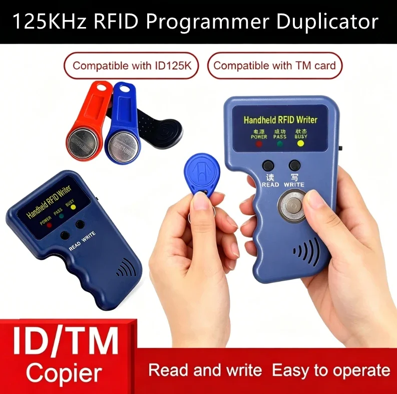 

125kHz TM Copier RFID Card Reader Copier Duplicator Key Writer Cloner Handheld RFID Writer for T5577 EM4305 CET5200