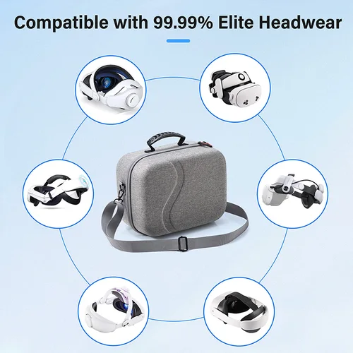 Imagen 2 del producto Estuche de transporte para BOBOVR M3 Pro BOBOVR S3 Pro Meta Quest 3 Kiwi Elite Headwear VR gafas bolsa de almacenamiento portátil Universal