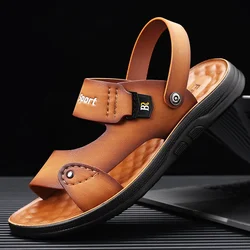 Beach shoes for men, soft sole beach shoes that can be used in two ways, for summer, open toe, slip-on, breathable sandals