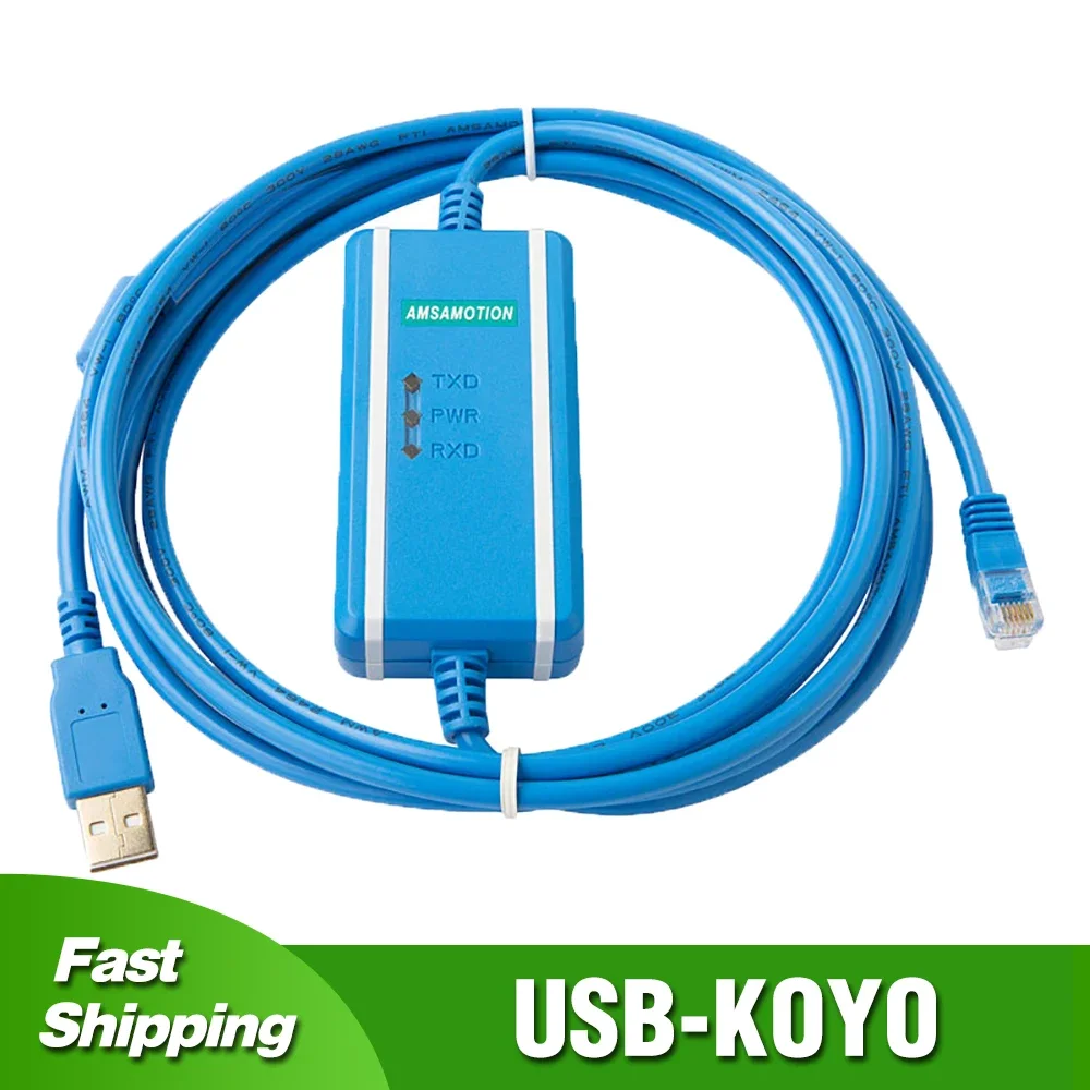 

USB-KOYO for KOYO SN/SM/SH/SR/DL/NK/SU Series PLC Programming Cable Data Download Line USB-RJ12