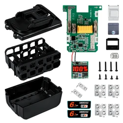 Custodia per batteria per Makita 18V 3.0Ah 6.0Ah BL1840 1860 1850 Shell Box con protezione di ricarica scheda PCB BMS LED digitale BL1830