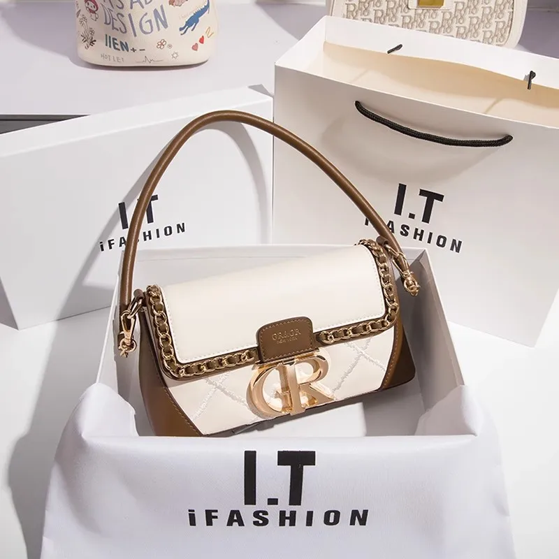 

Классические роскошные сумки для подгузников для женщин: дизайнерская кожаная сумка через плечо, элегантная простая винтажная модная сумка-тоут большой вместимости