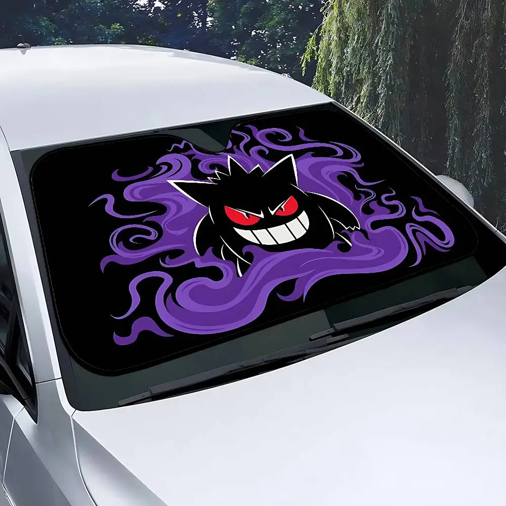 Anime Cute G-Gengar Stylish And Trendy Windshield Sunshade, Car Windshield Cover, Car Sunshade Curtain, Car Sun Protection Cover view 6