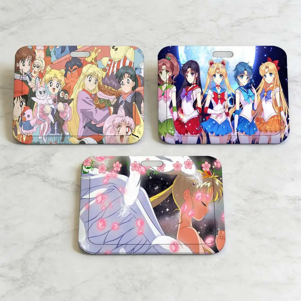 Anime S-Sailor Lovely Moon Kartenhalter Lanyards Ausweishalter Hängeriemen Halter Nackenband Visitenkartenhalter Geschenk