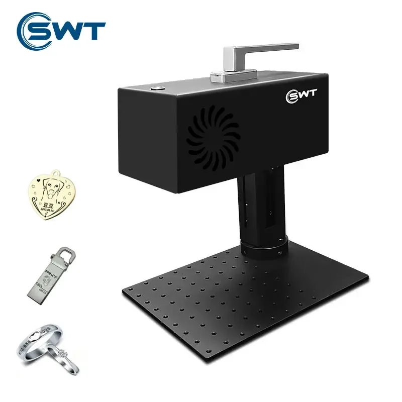 For home diy use dual  engraving machine small desktop 10w fiber  marking machine for metal bottle