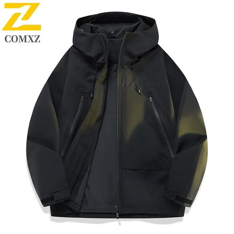 

COMXZ Мужская ветровка Куртка Легкая прогулочная велосипедная непромокаемая свободная куртка для кемпинга Дышащий плащ для путешествий и рыбалки