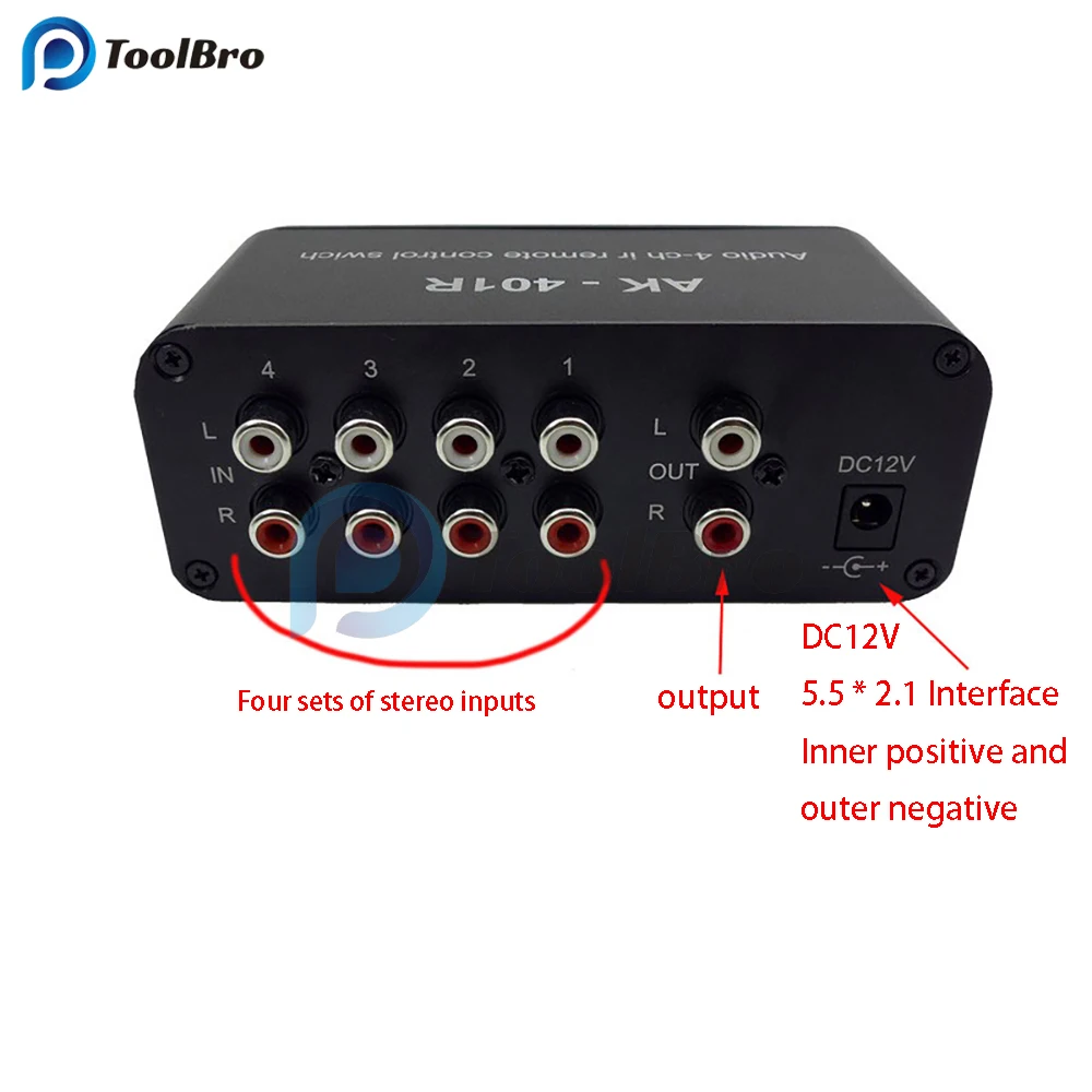 Imagem -04 - Interruptor de Controle Remoto para Placa Amplificadora Distribuidor de Sinal Selector Fonte Switcher ir Entradas Saída Rca dc 12v Canais