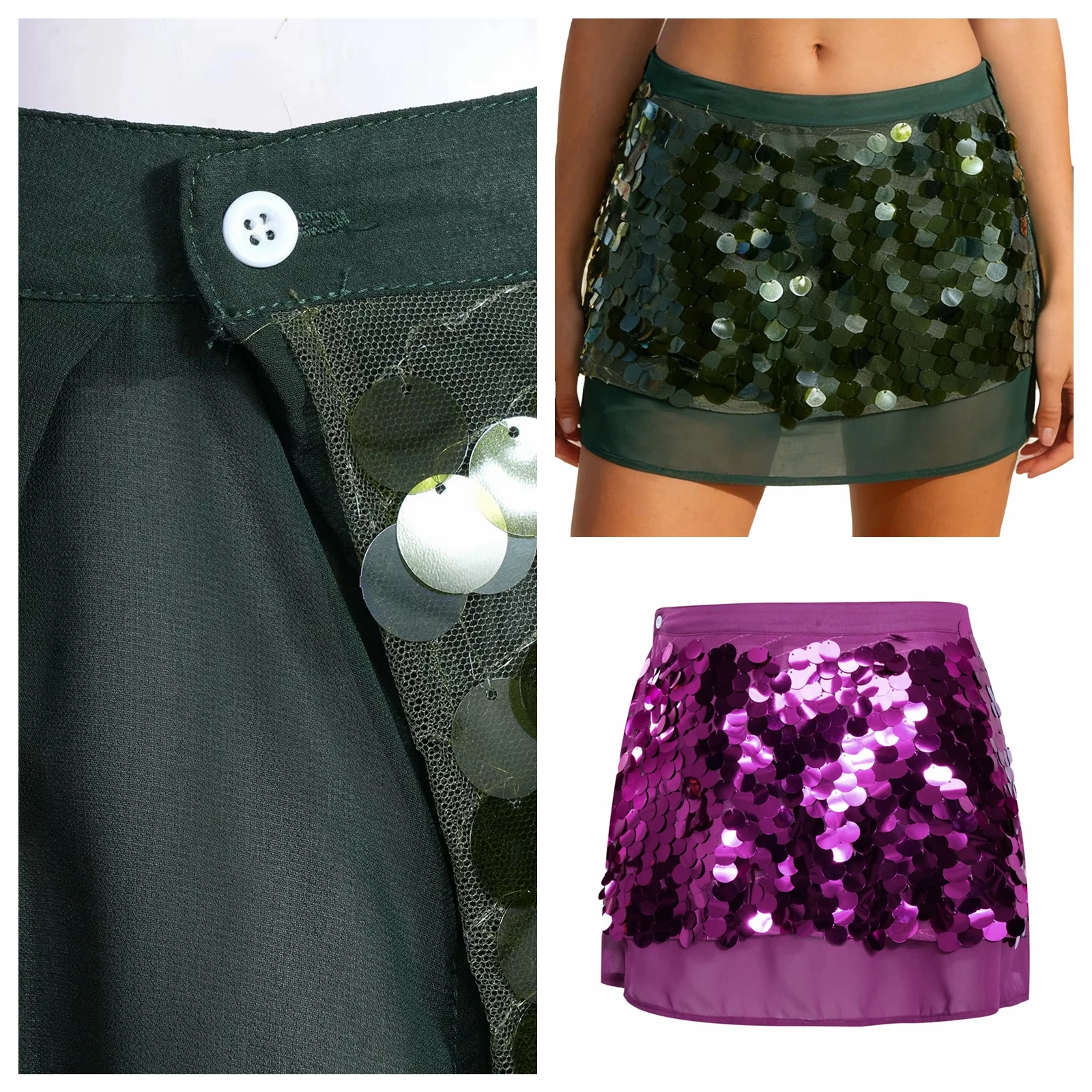 

Женская юбка с пайетками, модная блестящая одежда для коктейльных вечеринок, рейвов, дискотек, клубная уличная одежда, костюм для джазовых танцев, юбки для женщин