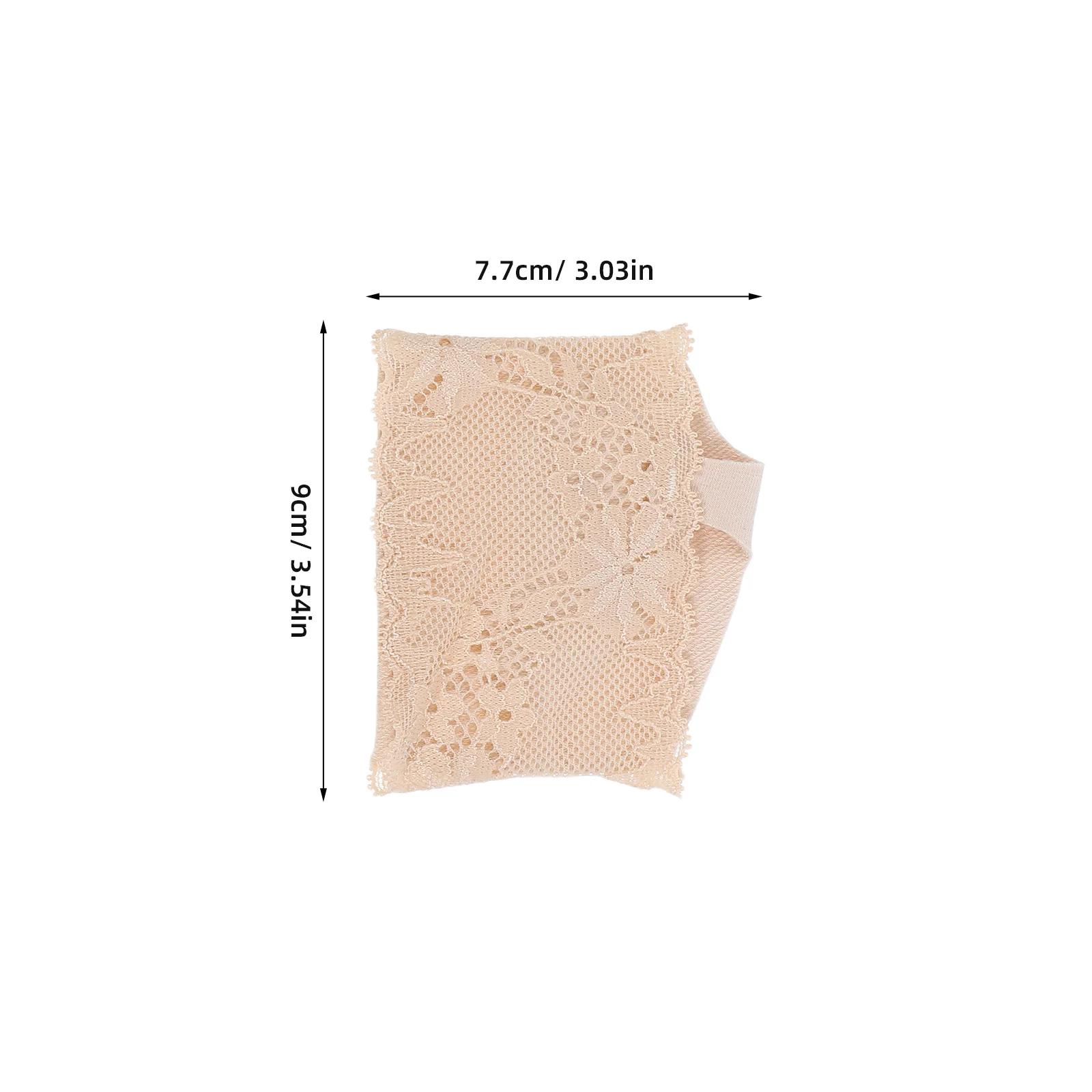 Demi-chaussettes ouvertes en dentelle pour femmes, 2 paires, coussin antidérapant, poignée antidérapante, Support métatarsien sans couture