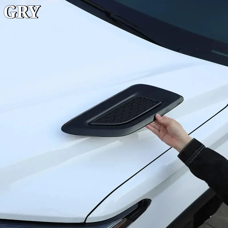 Car Hood Air Vent Cover Trim For Toyota Tundra 2022-2026 ABS Carbon Fiber Exterior Car Accessories