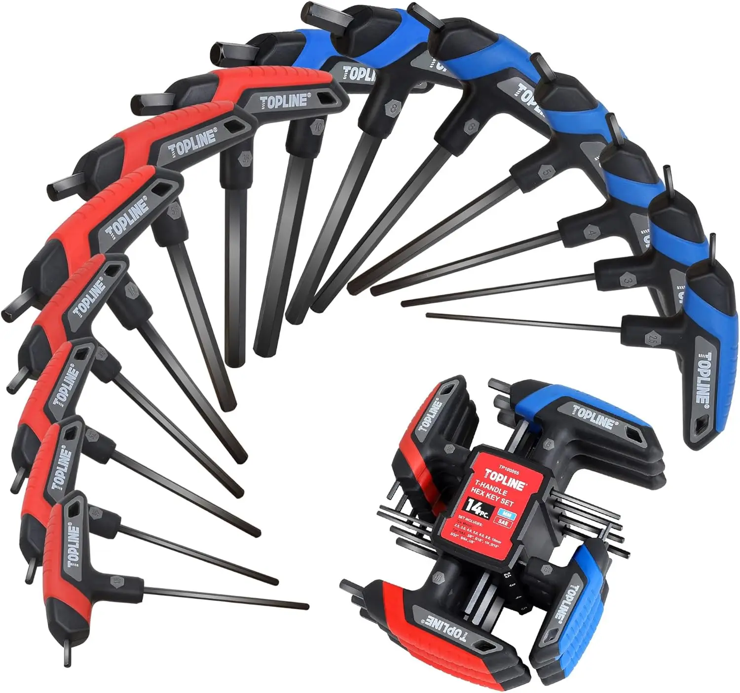 

Набор шестигранных ключей с Т-образной ручкой, 14 предметов, метрическая и SAE, с длинной ручкой, портативный, со стойкой для хранения