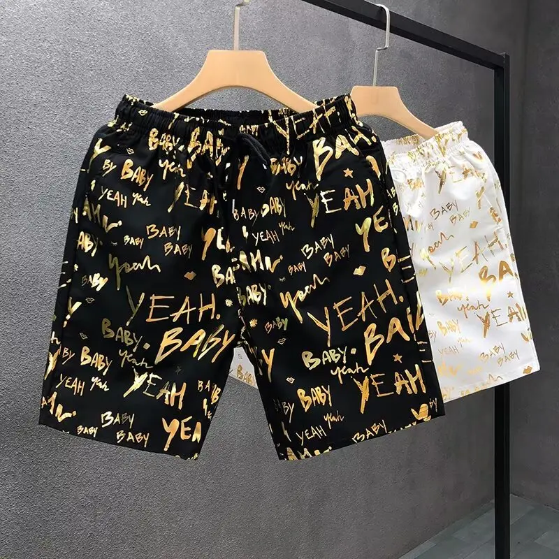 Men\'s Casual Shorts Korean Summer Sports Shorts High Quality Men\'s Clothing Harajuku High Street Drawstring Short Pants New 2023