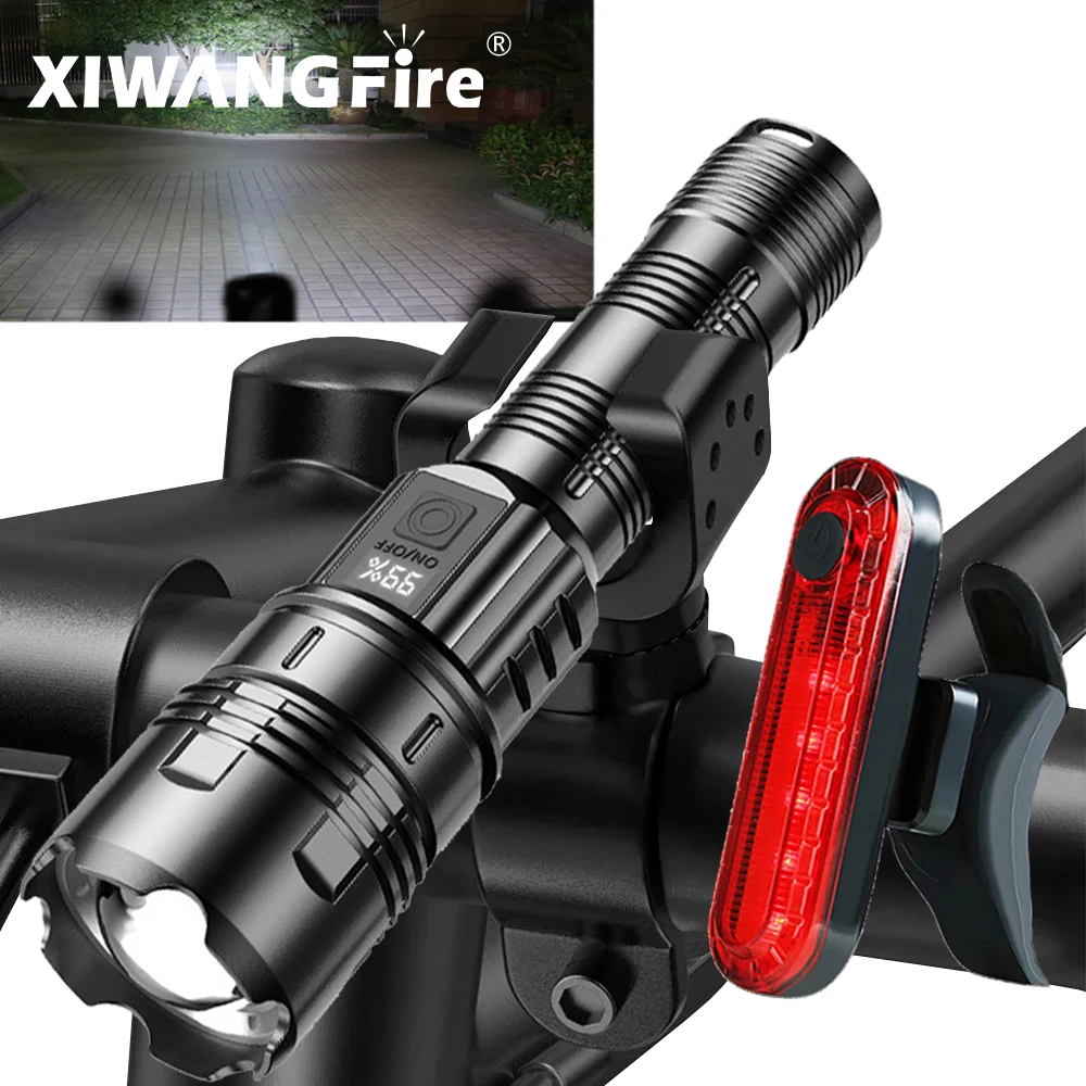 

Cycling Bicycle Front Rear Light Set Bike USB Charge Headlight Light MTB Waterproof Taillight LED Lantern Bicycle Accessories