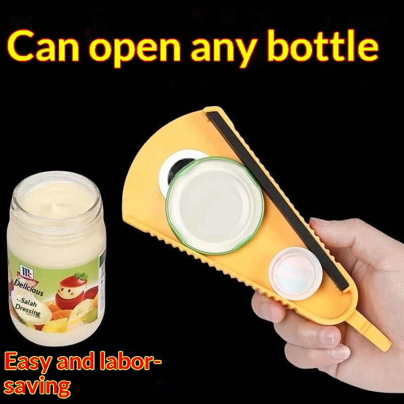 Multifunctional Jar Opener Portable Bottle Cap Twister Non-slip Labor-saving Beer Bottle Can Opener Universal Kitchen Gadget