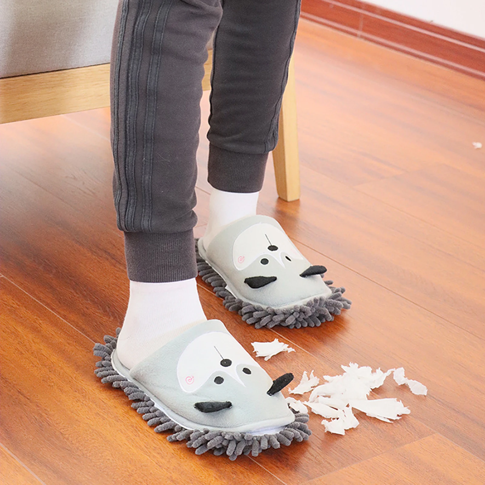 Washable Lazy Slippers Floor Cleaning Mop Slippers Floor Cleaning Dust Mop Slippers House Slippers Dust Cleaning Shoe Cover Mop