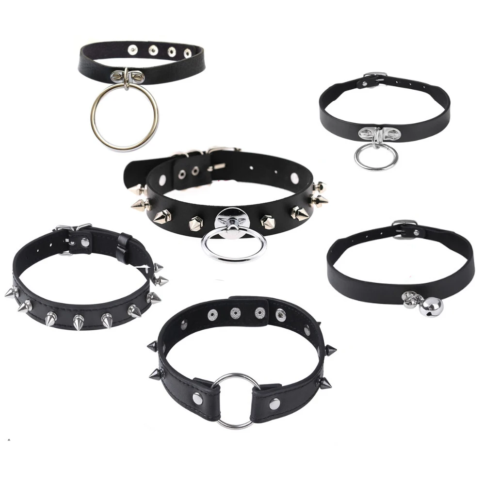 

Fetish Sexy Slave Bondage Neck Collar PU Leather Necklace BDSM Bondage Restraints Sex Toys Erotic Accessory Neck Ring Choker